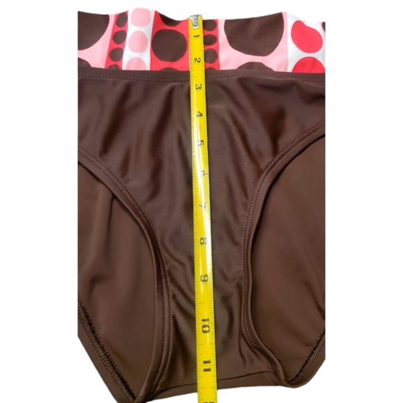 Ana Tankini SwimSuit Brown/Pink Polka Dot Size 8 - Picture 12 of 14